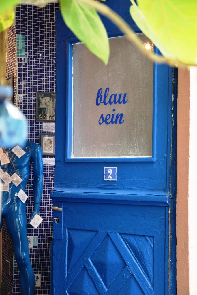 Tür blau sein Museum