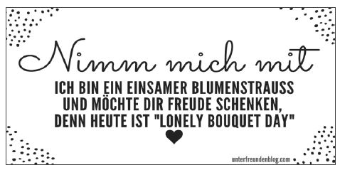 Papier-Anhänger Lonely Bouquet Day