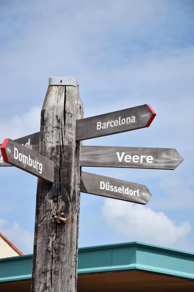 Wegweiser Holz Zeeland