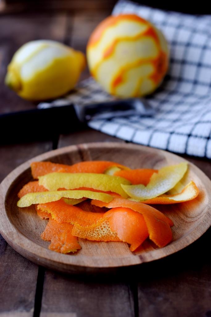 Orangenschale Zitronenschale