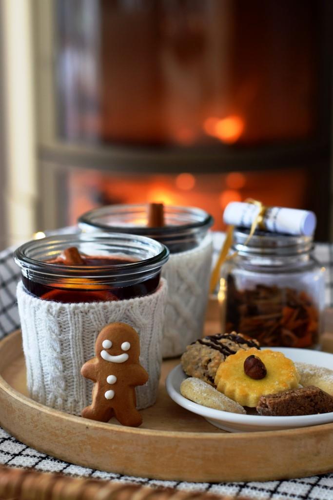 Glühwein Lebkuchen Kamin