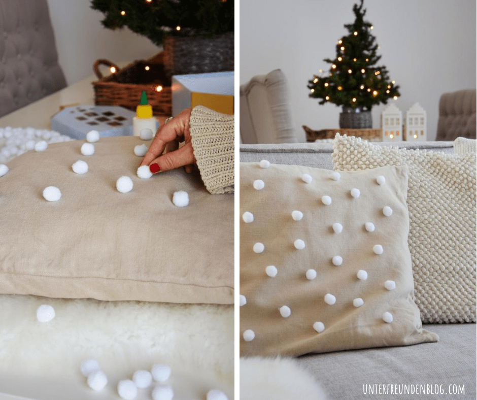 Let it snow – winterliches Kissen im Skandi Stil ganz einfach&nbsp;selbstgemacht