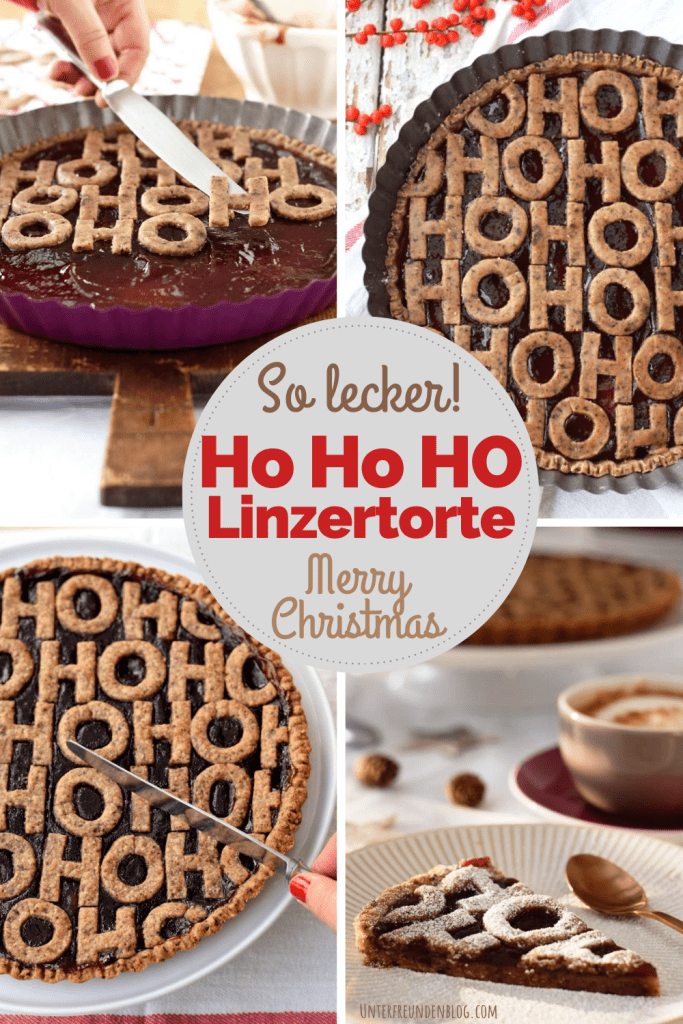 Weihnachten HO HO HO Linzertorte
