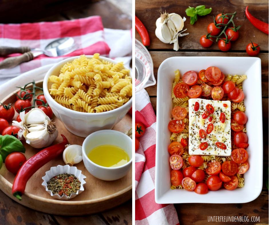 Einfacher geht’s nicht – das Trendrezept Baked Feta Pasta aus dem Ofen. So gut und unglaublich&nbsp;simpel!