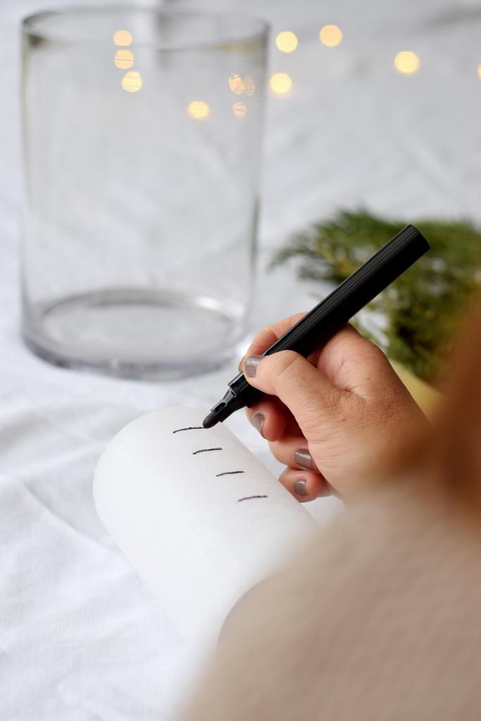 Schlicht und schön und ruck zuck selbst gemacht - die Adventskerze - der etwas andere Adventskalender - Last Minute DIY - Unterfreundenblog