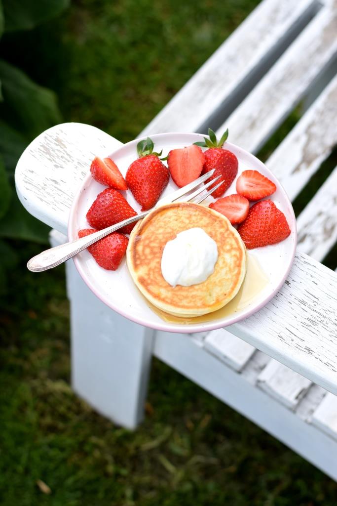Sommer Erdbeeren Pancakes