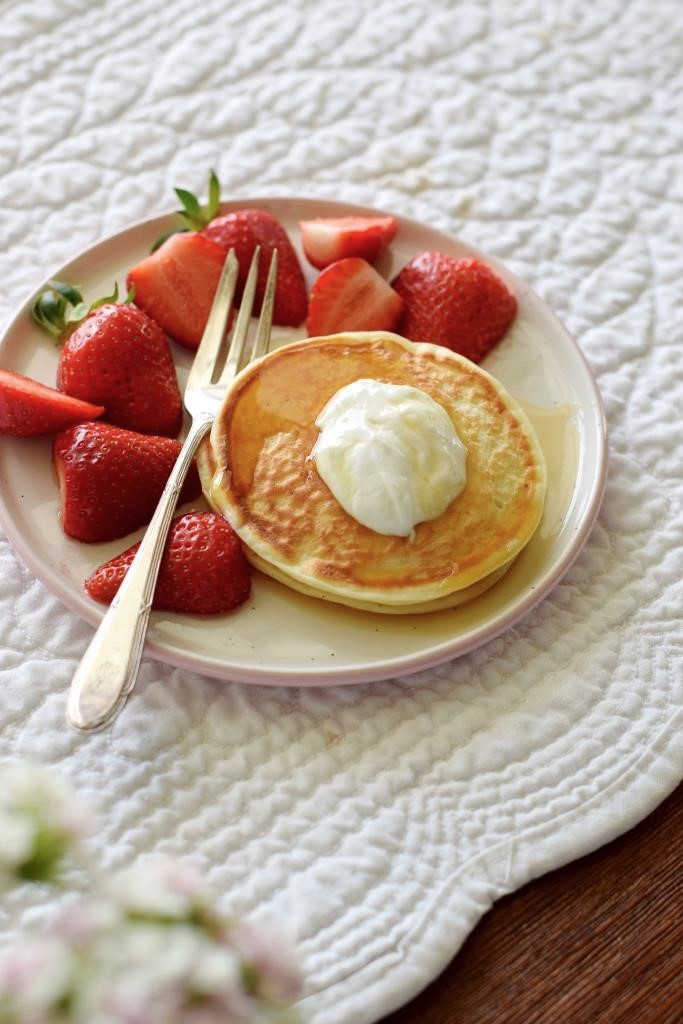 Pancakes Erdbeeren Joghurt