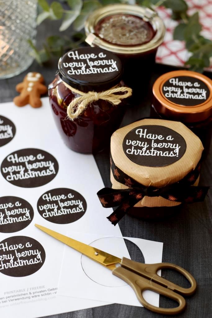 Weihnachtsmarmelade - einfaches Rezept mit Gratis Etikett zum Download