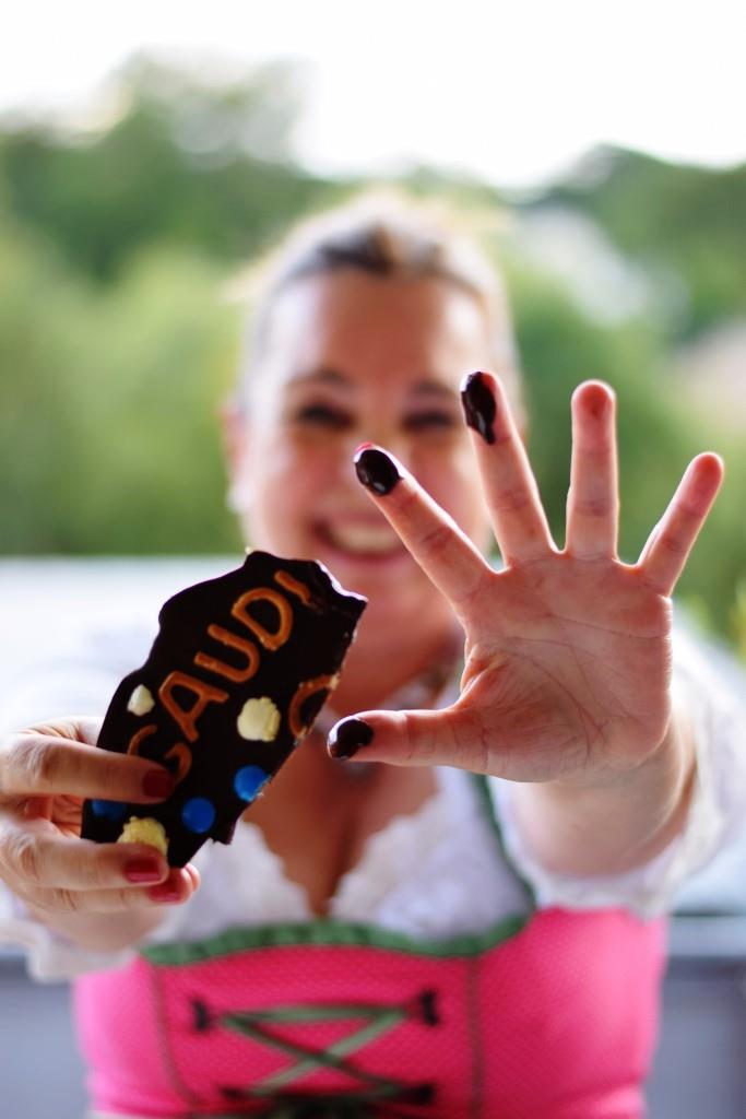 Too hot to handle :-) Da schmilzt sie dahin, die Wiesn-Schokolade