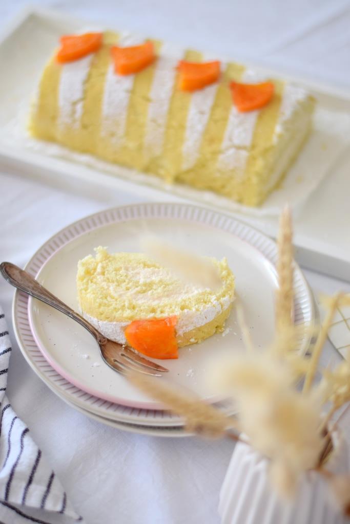 Biskuitrolle #streifenliebe :-) mit Aperolcreme