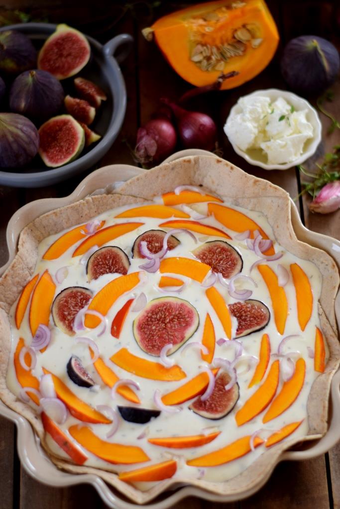 Ratzfatz im Ofen - die Kürbisquiche mit dem schnellen Tortilla-Boden
