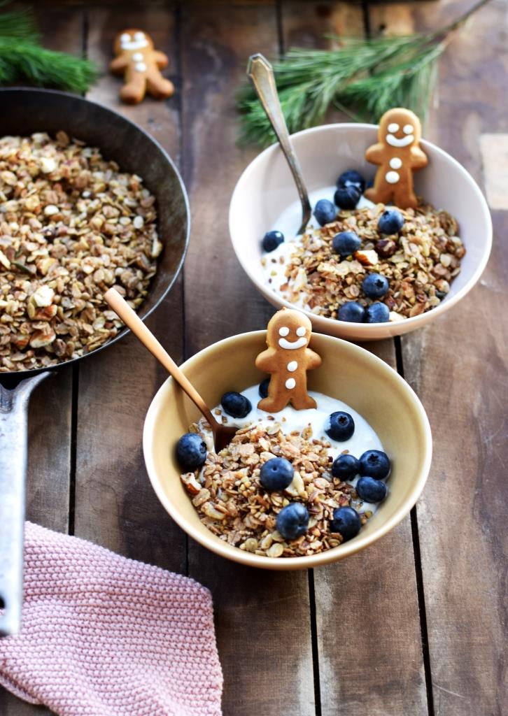 Lebkuchengranola aus der Pfanne - ganz einfaches Rezept