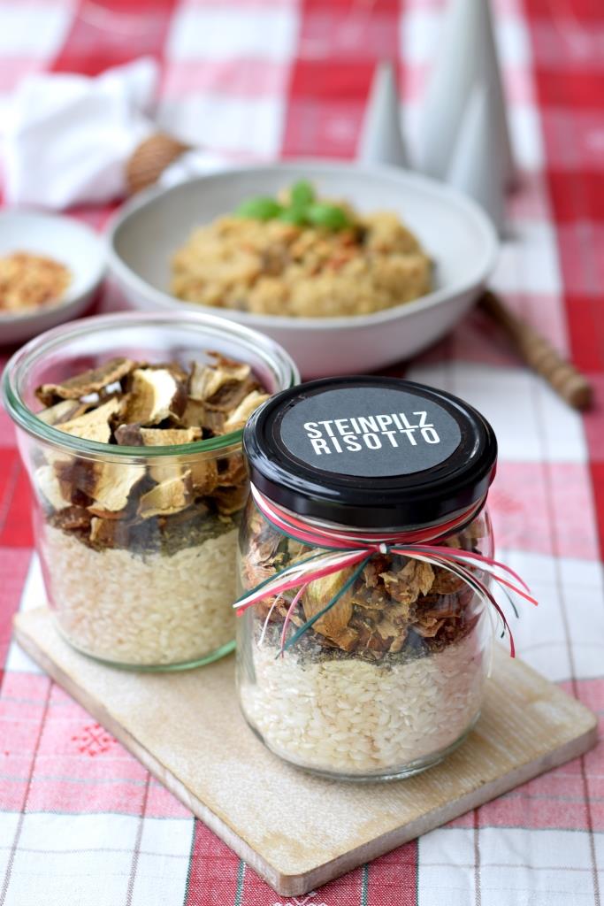 Geschenkidee - Feines Steinpilz Risotto im Glas - einfach selbstgemacht #risottomix #rezept #geschenkeausderküche