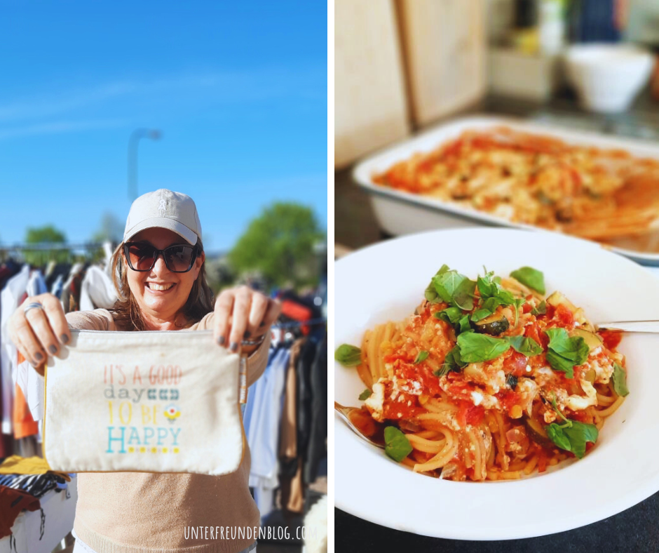 12von12 im April 2025 – Flohmarktglück, Sommer im Frühling und ein Rezept für ein Ruckzuck One-Pot-Pasta-Gericht