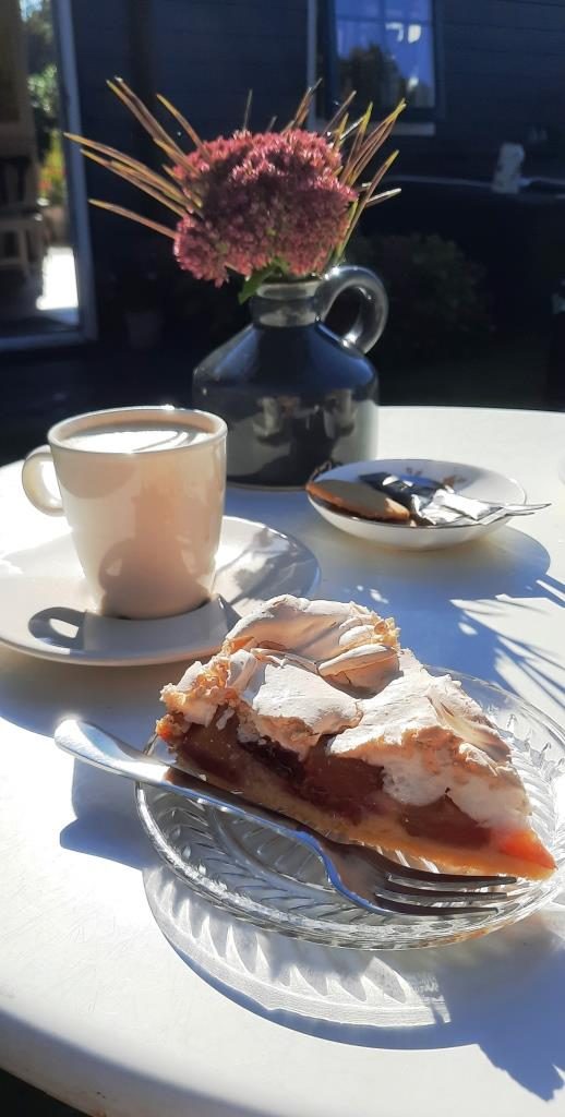Lecker Käffchen und Kuchen im Theetuin De halve Maan in Ouddorp