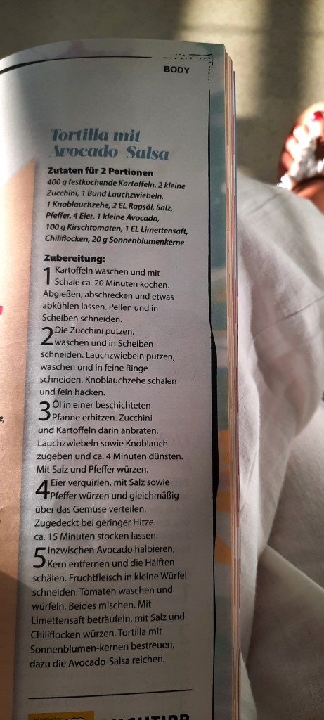 Sommerrezept im Wartezimmer fotografiert ;-) - 12von12 August 2025 - Unterfreundenblog