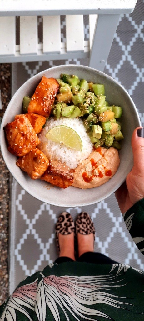 Lachs-Bowl zum Abendessen - 12von12 im März 2026 - Unterfreundenblog