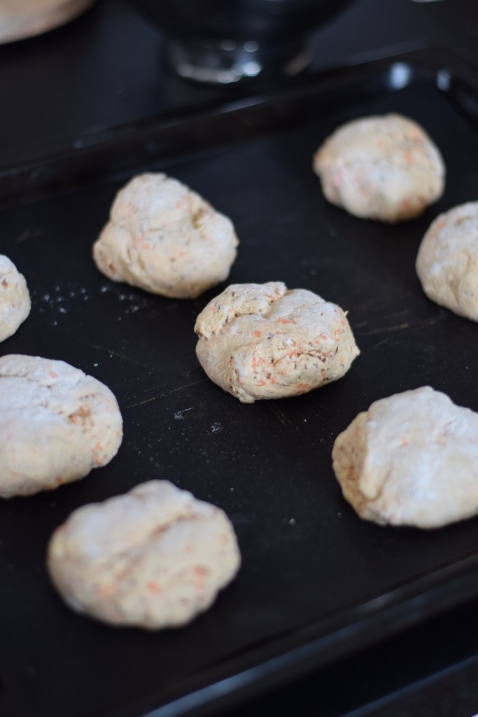 Dinkelbrötchen Übernachtgare vor dem Backen