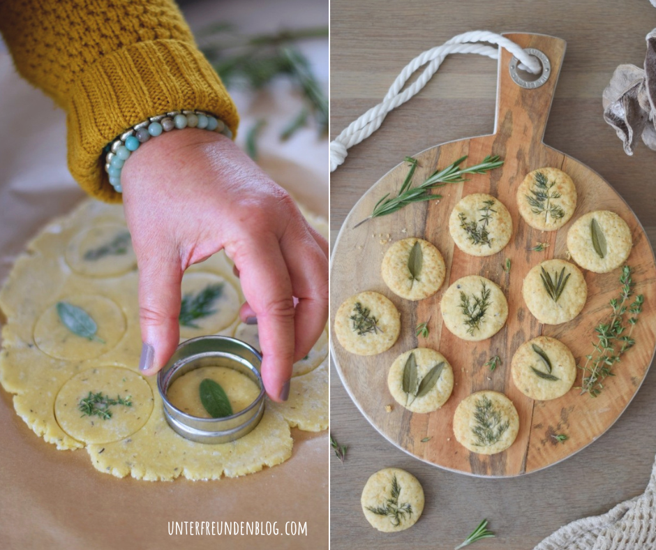 Herzhafte Kräuterkekse mit Parmesan - Rezept Unterfreundenblog