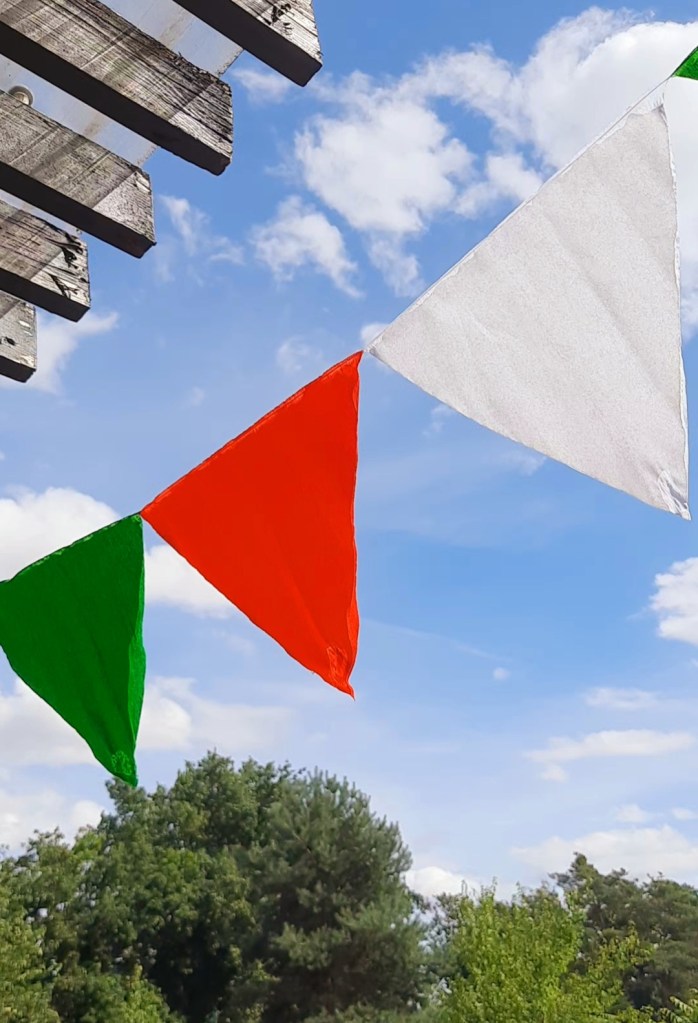Wimpelkette Italien grün rot weiß