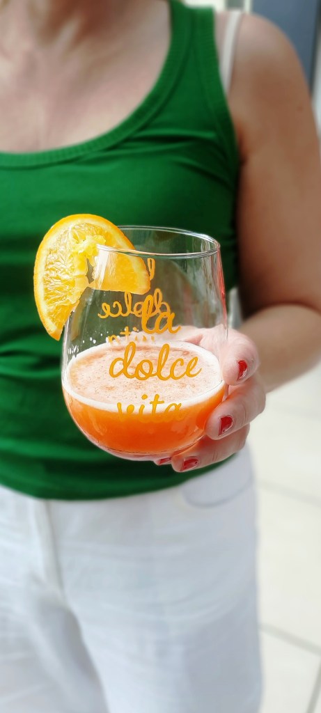 Dolce Vita im Glas - Frozen Aperol - Rezept Unterfreundenblog